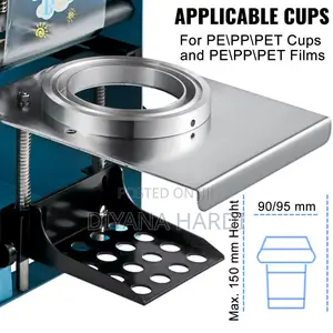Professional Manual Cup Sealing Machine - High Speed 500 Cups/Hr
