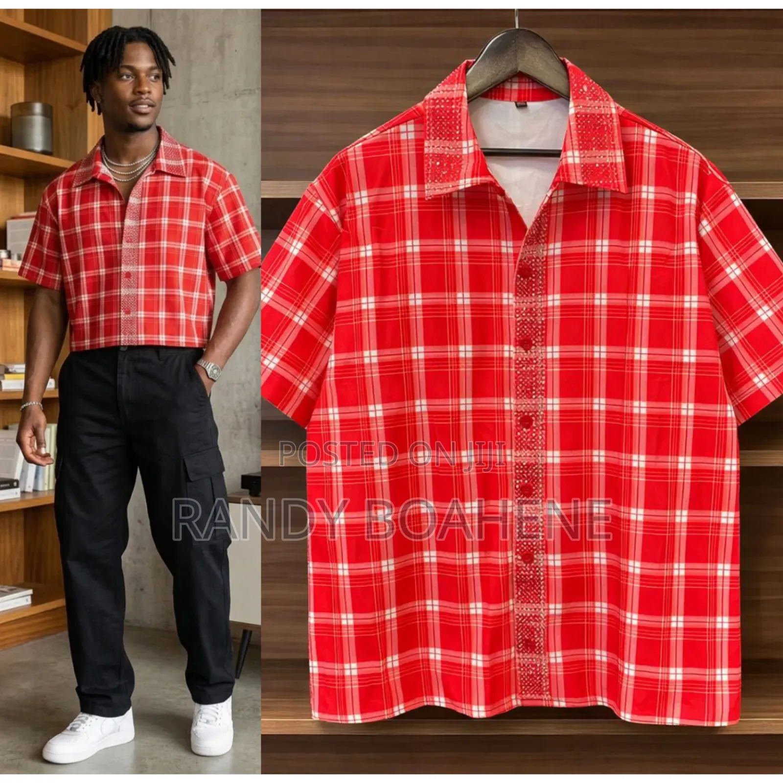 Chrome Check Crop Top