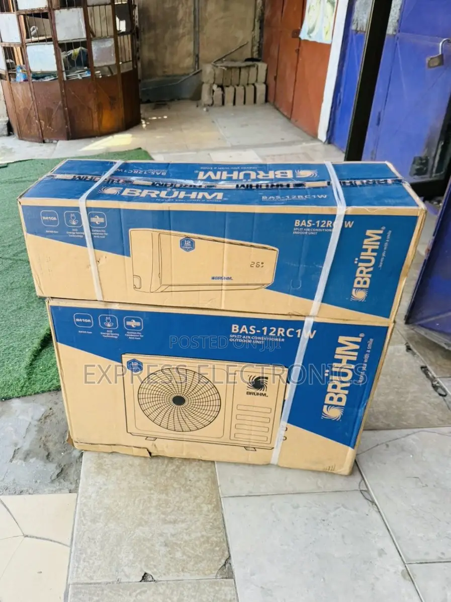 Ultra Modern Sleek White Bruhm 1.5hp Split Air Conditioner