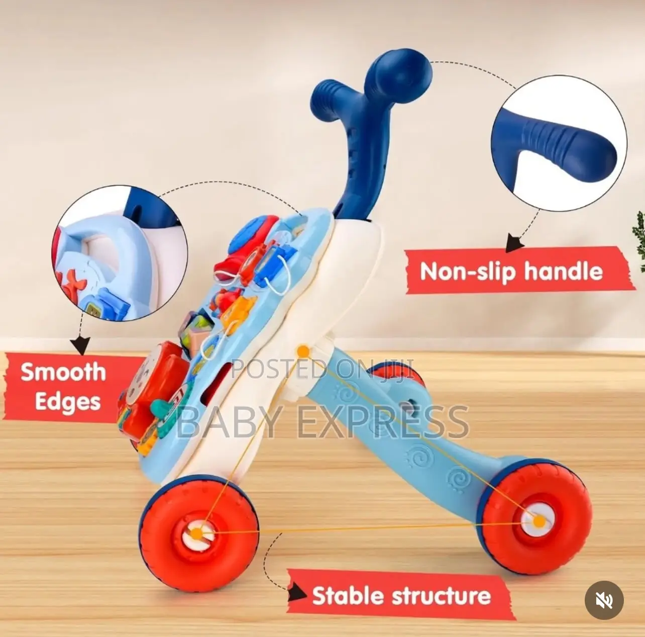 Baby Walker /Pusher With Music Activity Tray