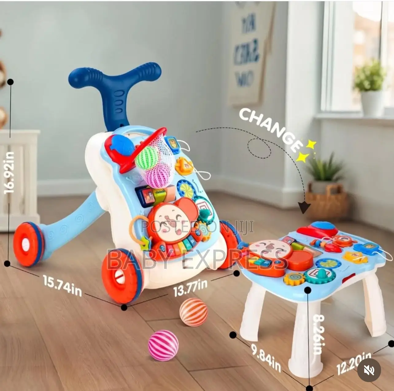 Baby Walker /Pusher With Music Activity Tray
