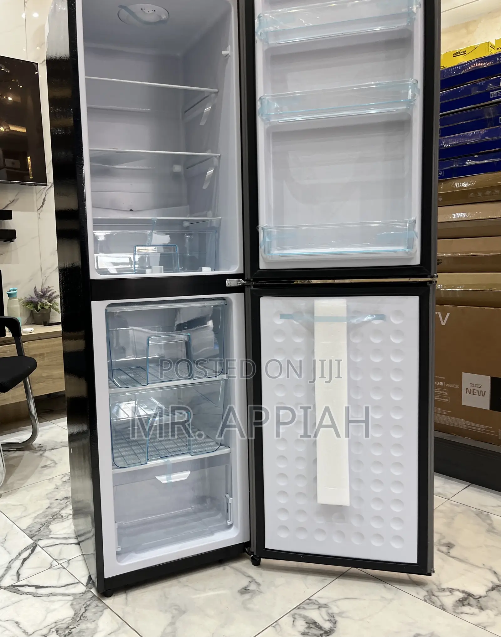 Choose Adorable Nasco Bottom Mount Freezer Fridge(Dark Gray)158l