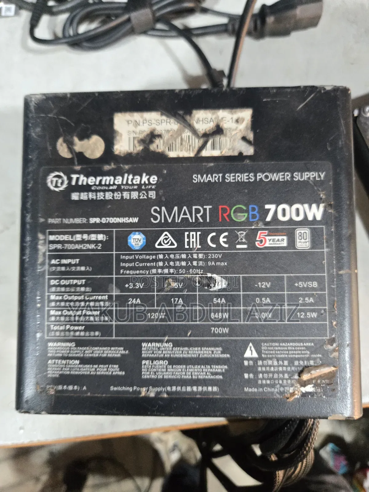 Gaming Power 700w RGB