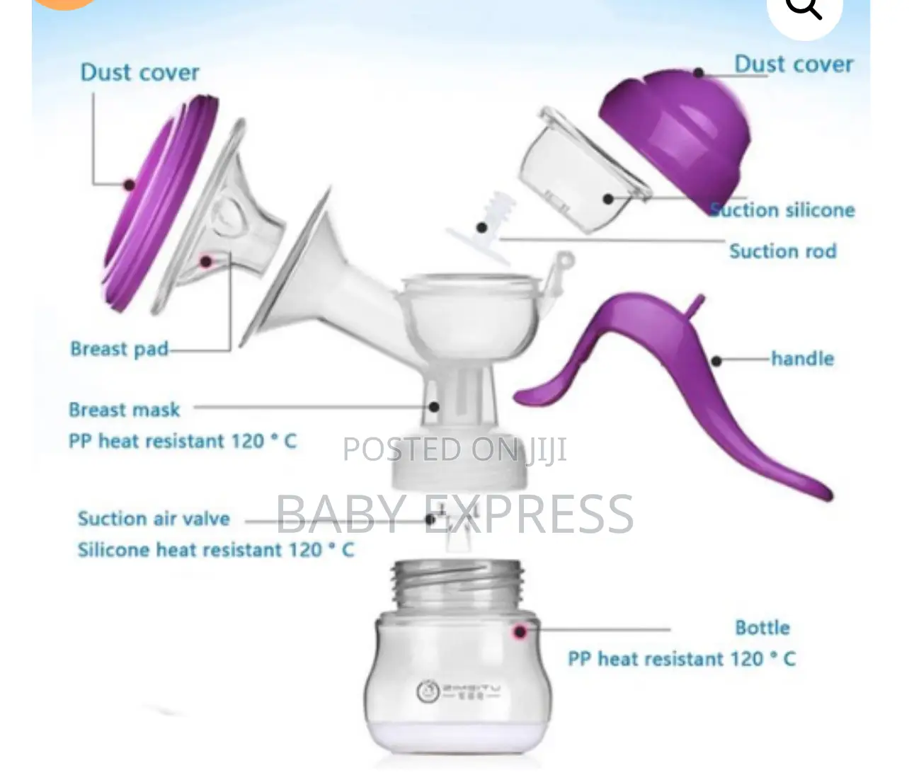 Manual Breast Pump With Bottle Lids – Easy Hygienic
