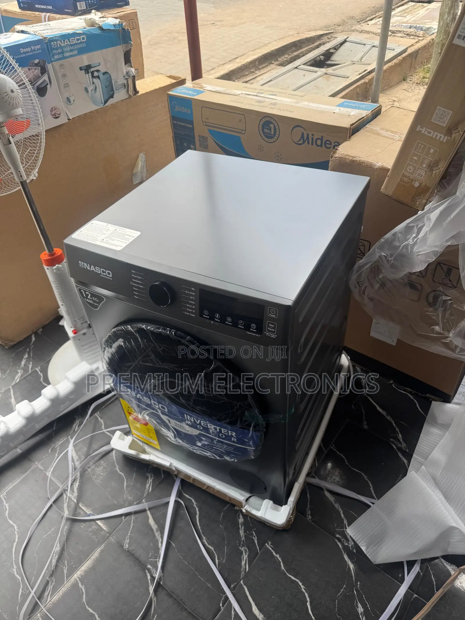 Nasco 12kg Front Load Full Auto Washing Machine W/ Inverter Motor