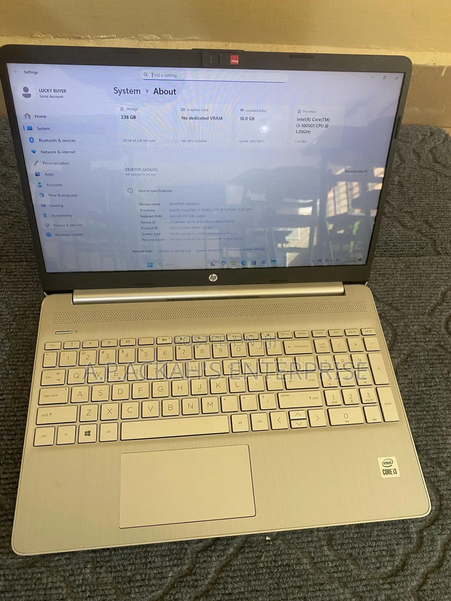 Laptop HP 15 16GB Intel Core i3 SSD 256GB