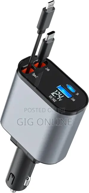 120w Multi-Device Fast Charger With 4 Ports