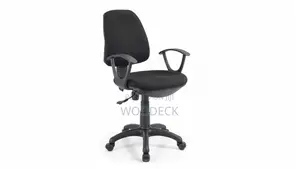 Black Fabric Office Task Chair