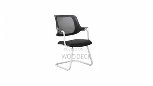 Modern Mesh Visitor/Conference Chair With Sled Base