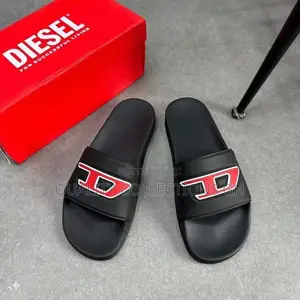Black Diesel Slippers