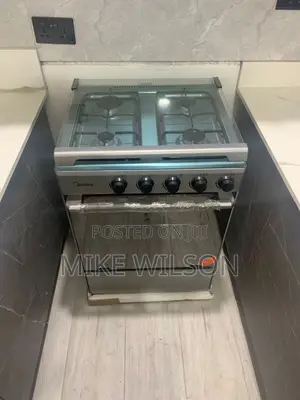 Original Midea Gas Cooker -Silver- Stainless Steel - Brand New