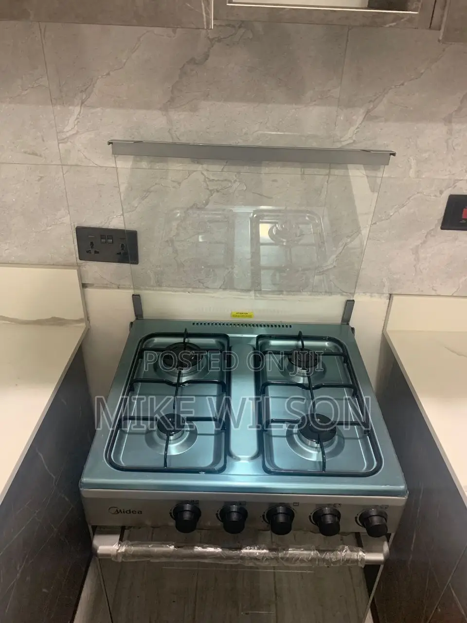 Original Midea Gas Cooker -Silver- Stainless Steel - Brand New