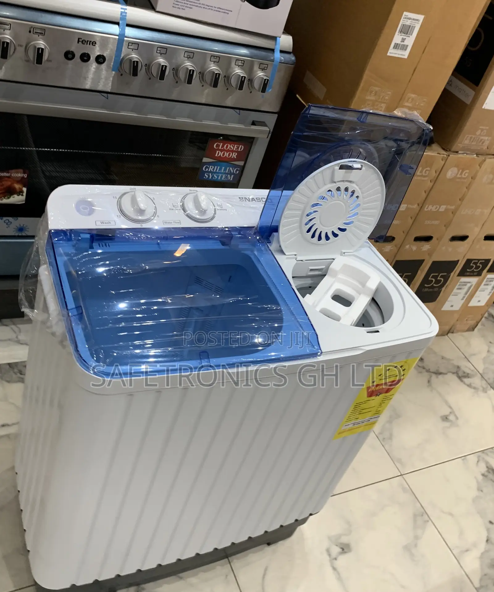Grab Original White Nasco Washing Machine 11 Kg Semi Auto Nas-11-Tw