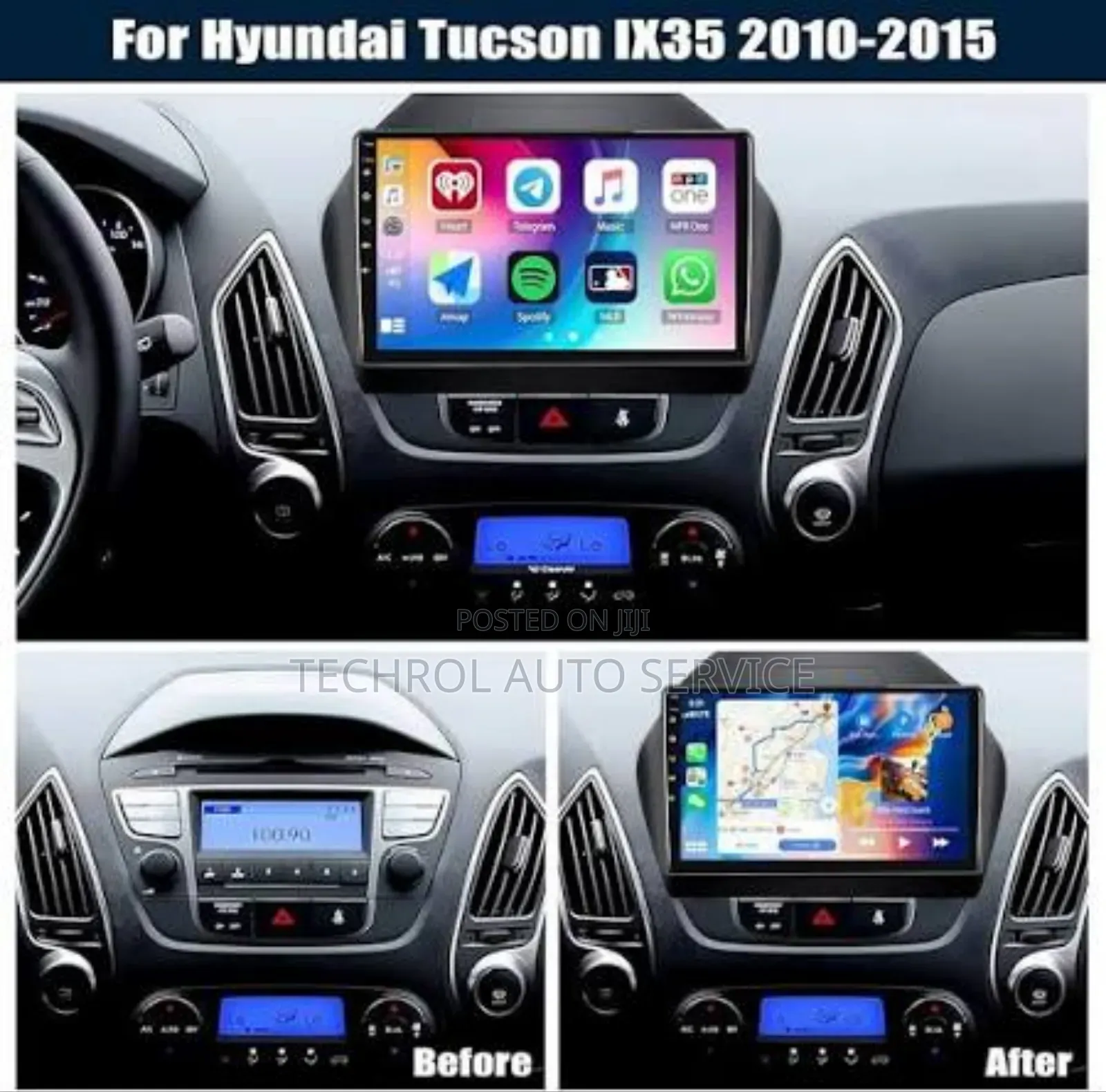 2013 to 2015 Hyundai Tucson Android Screen