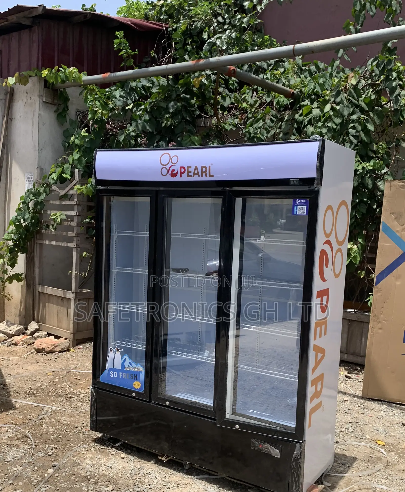 Shop Good Pearl PVC-150 3-Door Glass Display Fridge