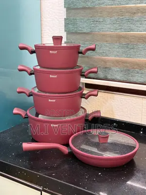 5 Pieces Momcoc Granite Cookware Set