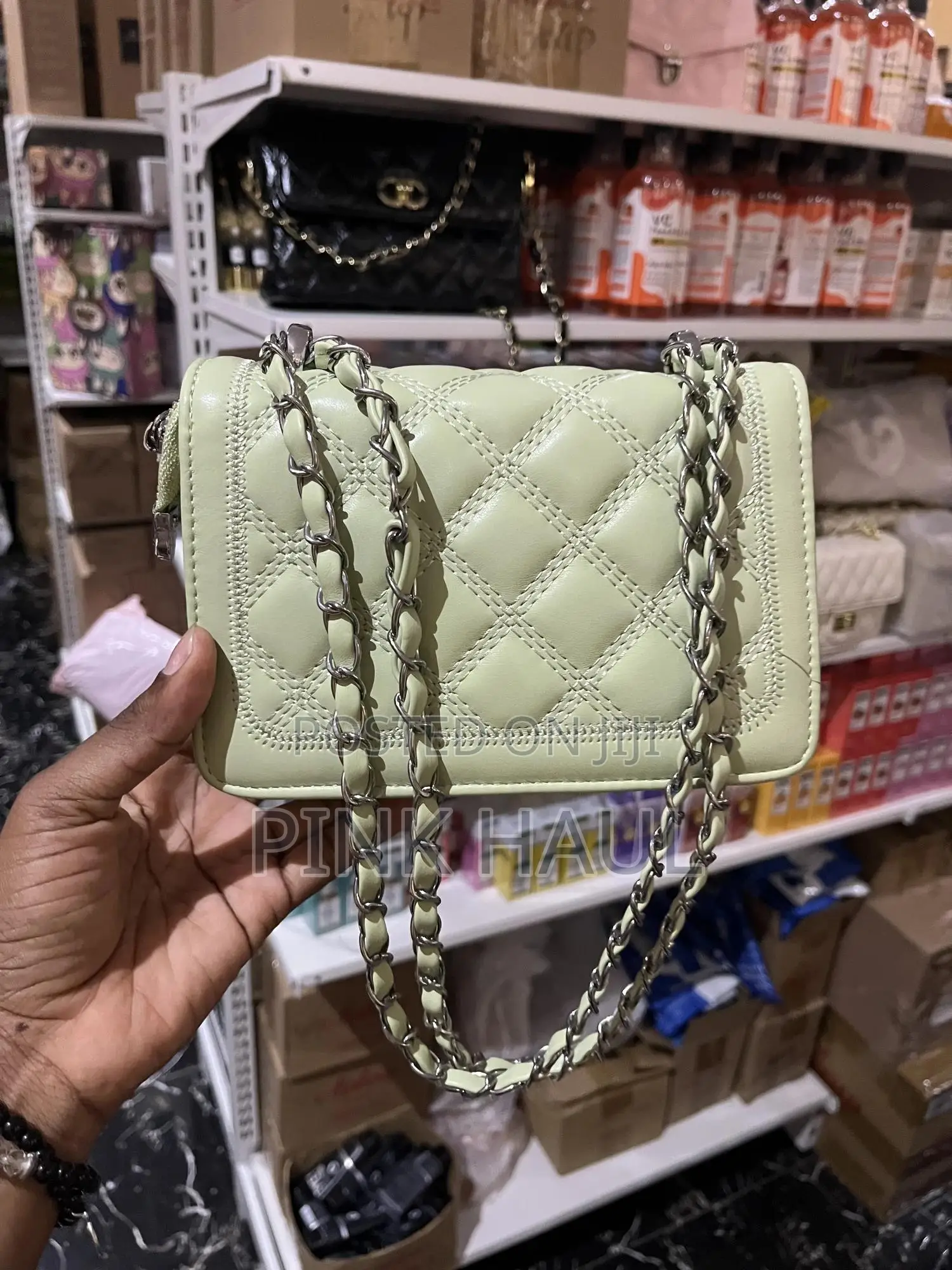 Green Hand Purse Bag
