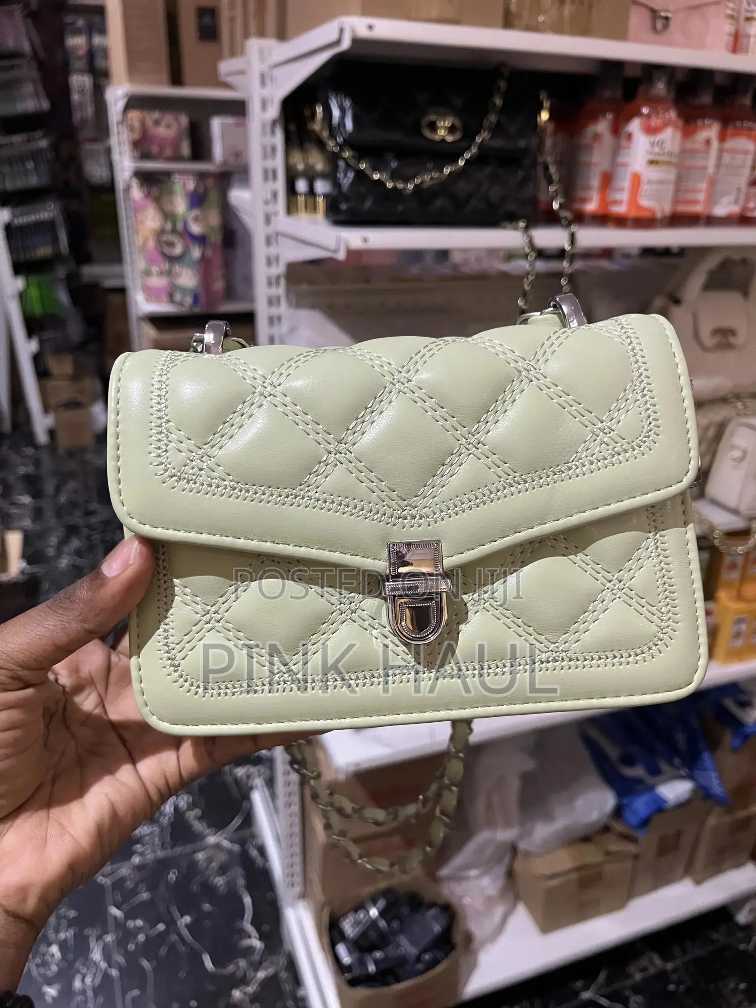 Green Hand Purse Bag
