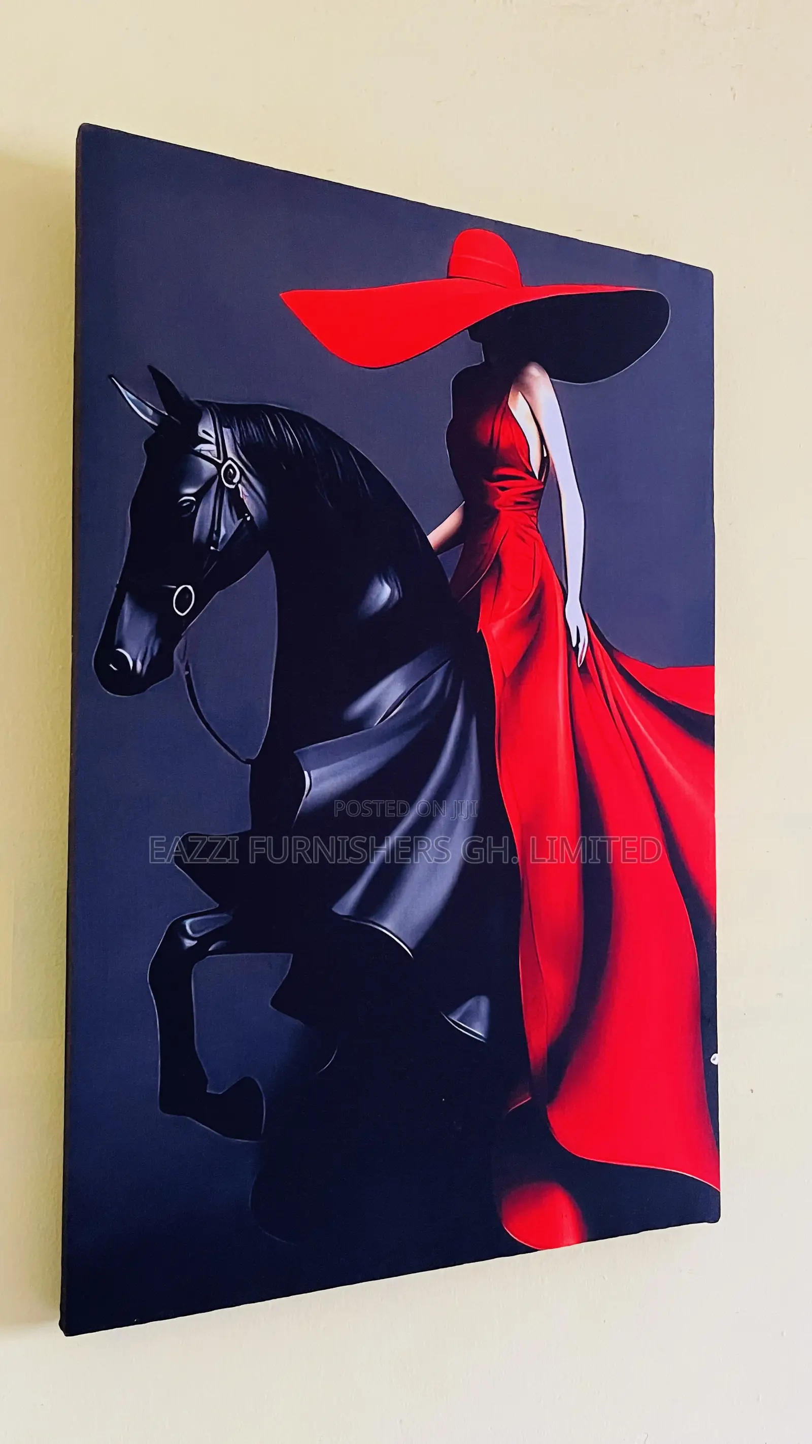 Real Cloth the Red Rider / Red Power Canvas Wall Arts Single Frame