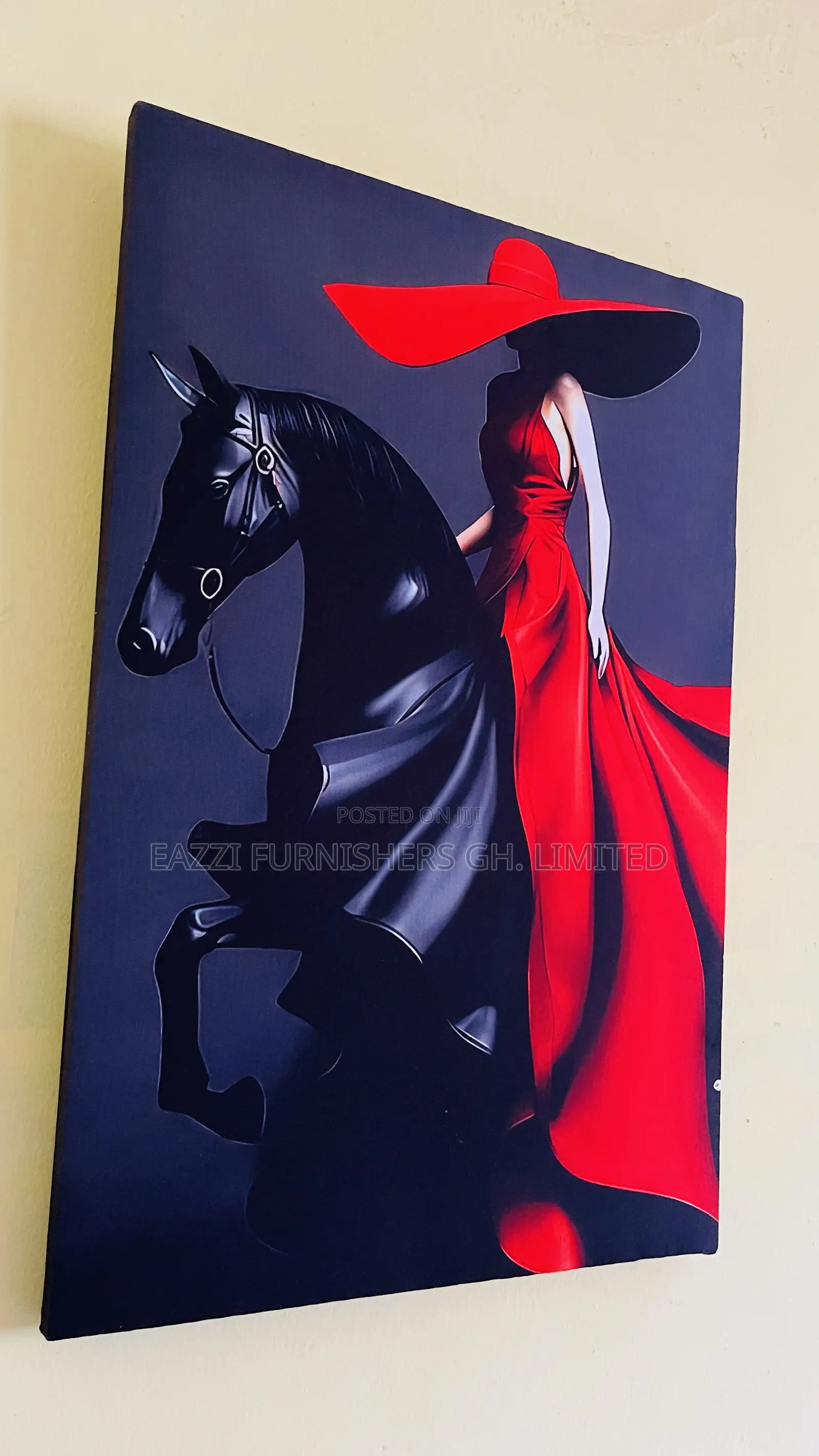 Real Cloth the Red Rider / Red Power Canvas Wall Arts Single Frame