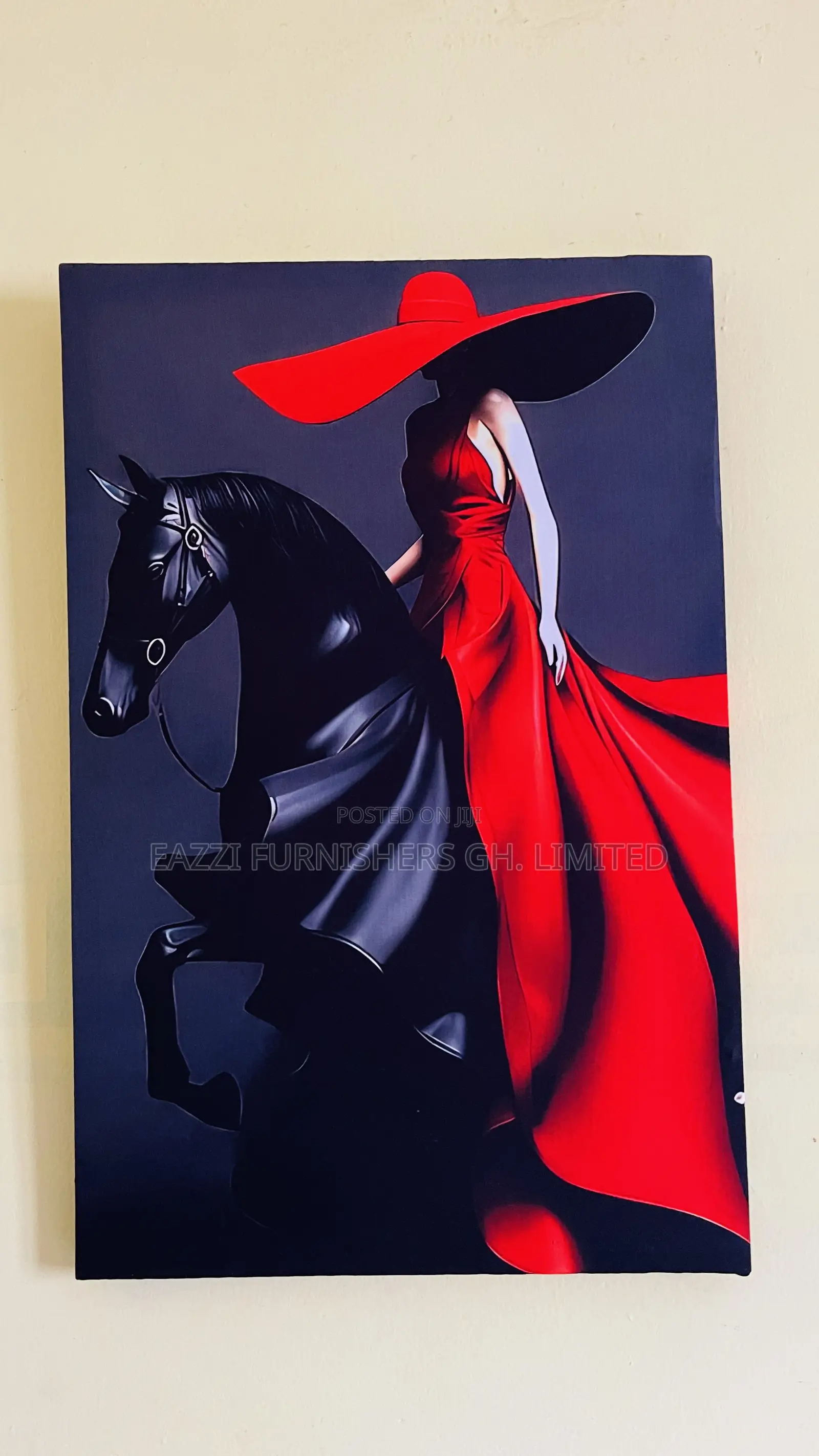 Real Cloth the Red Rider / Red Power Canvas Wall Arts Single Frame
