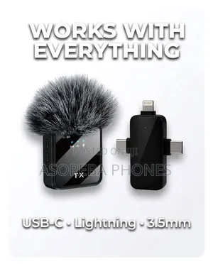3in1 Handheld Microphone Kit 2 Mics , Lapel Holder for Phone Camera