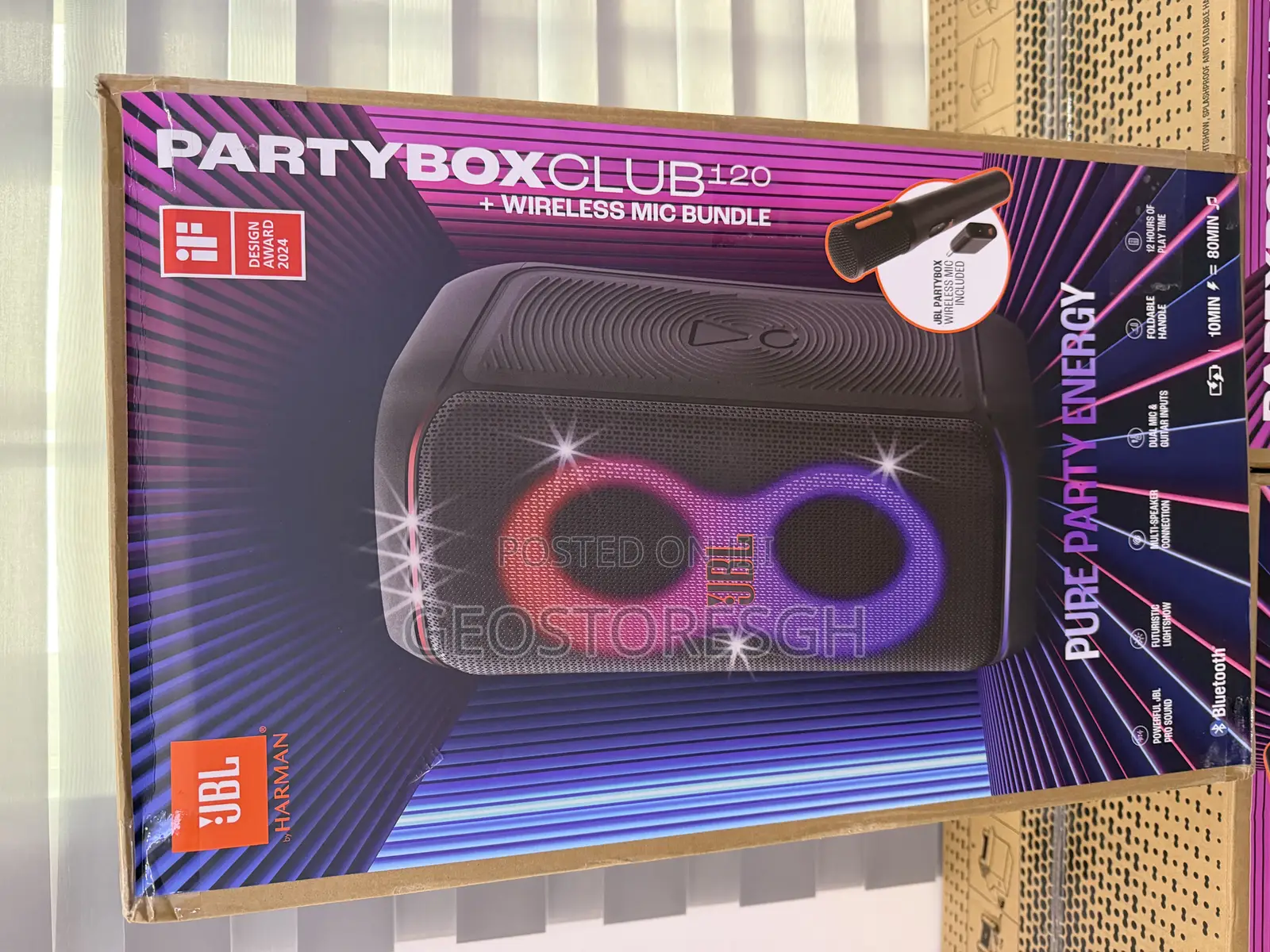 JBL Partybox Club 120 Portable Party Speaker With Wireless Microphone ...