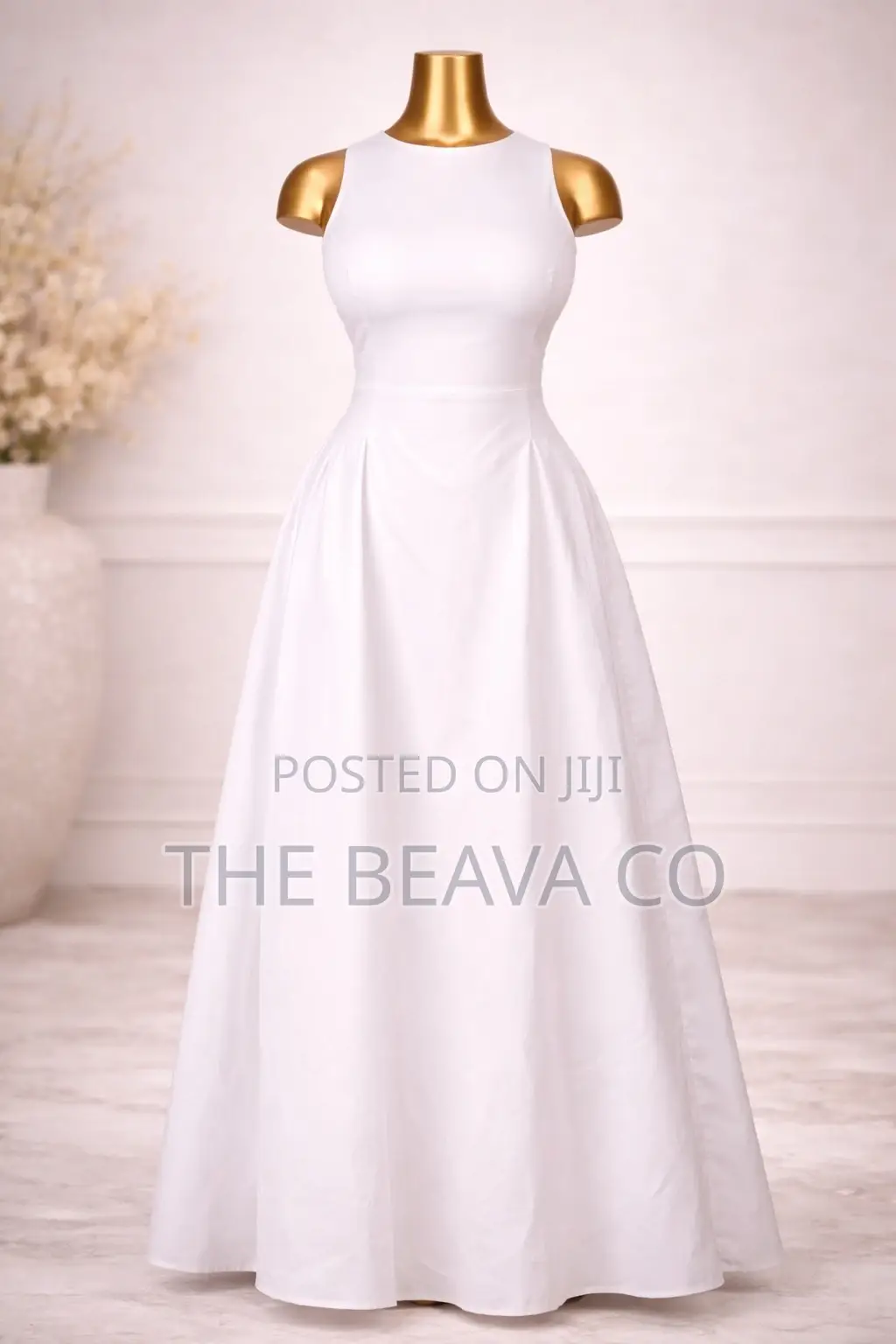 White Flare Maxi Dress