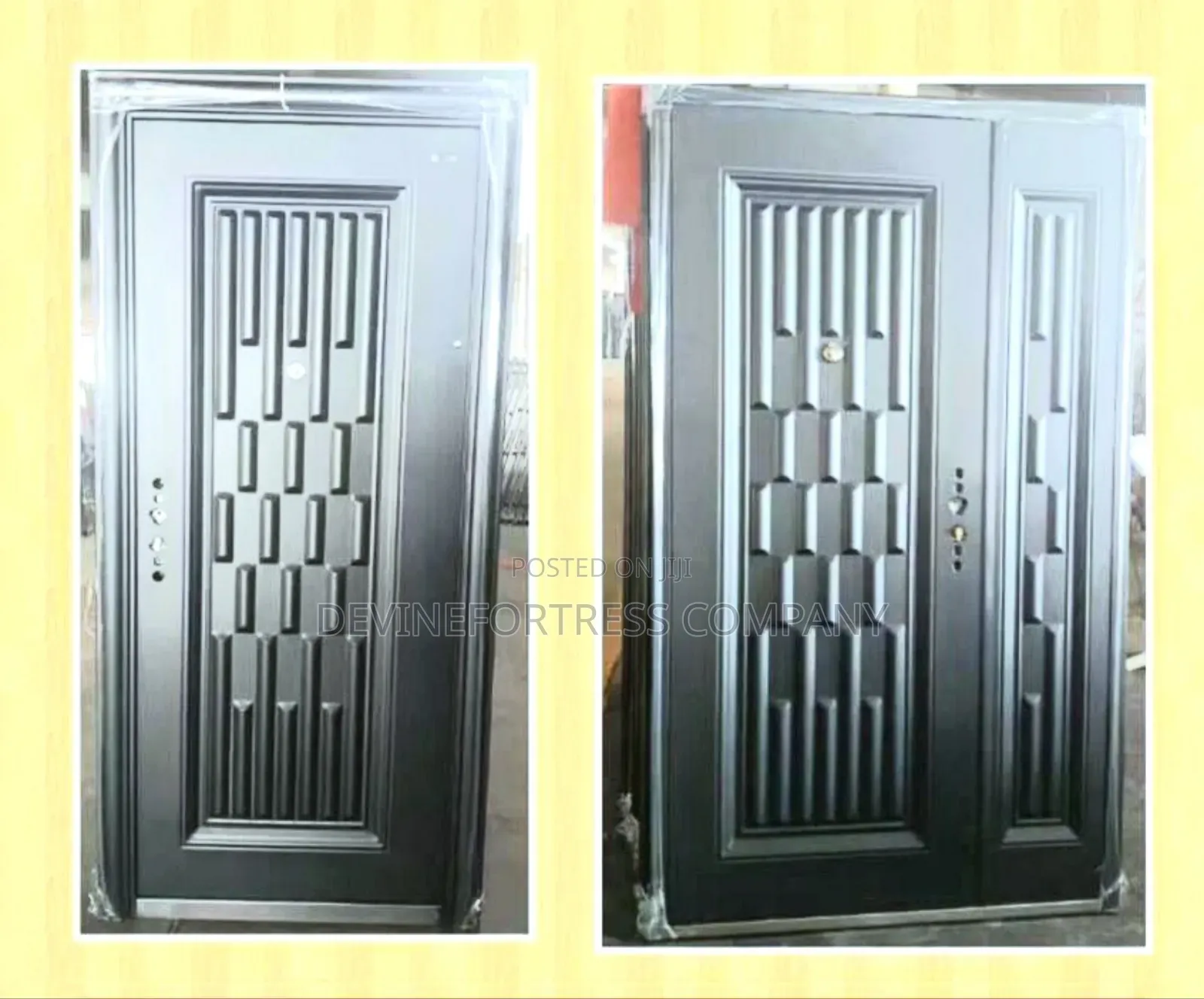 Ced Security Door S //Black With Handle Available in DFF Colours