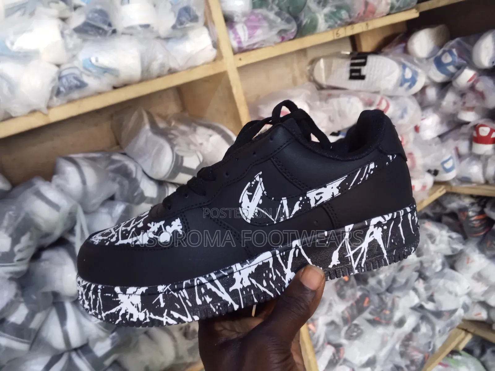 Nike Air Force 1 – Black/ White – Gh₵200/ 300 Sizes 40 to 45
