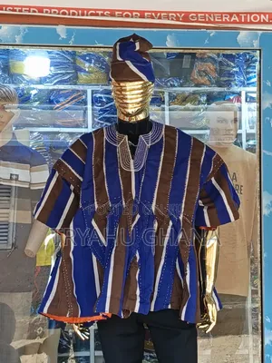 Ship Now Modern Royal Smock – Bold Batakari Design-Tryahu Ghana