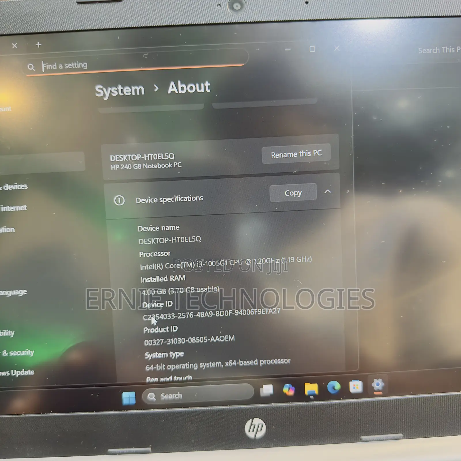 Laptop HP 240 G8 4GB Intel Core i3 HDD 1T