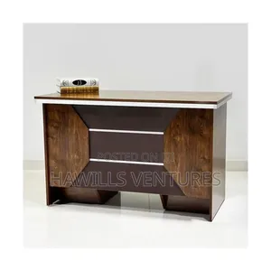Staff Office Desk With a Locking Drawer and Cabinet