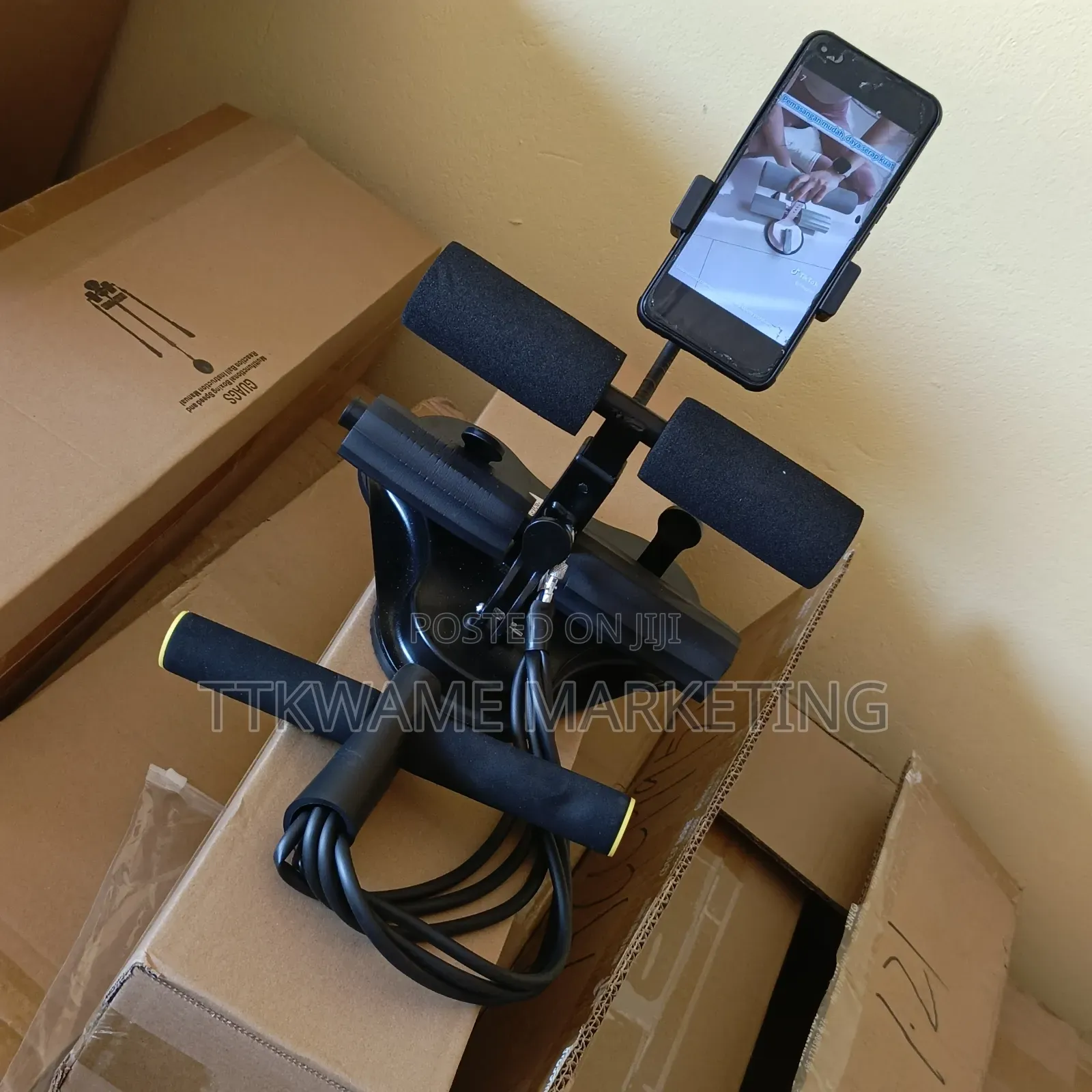 Ab Muscle Sit Up Bar With Phone Holder