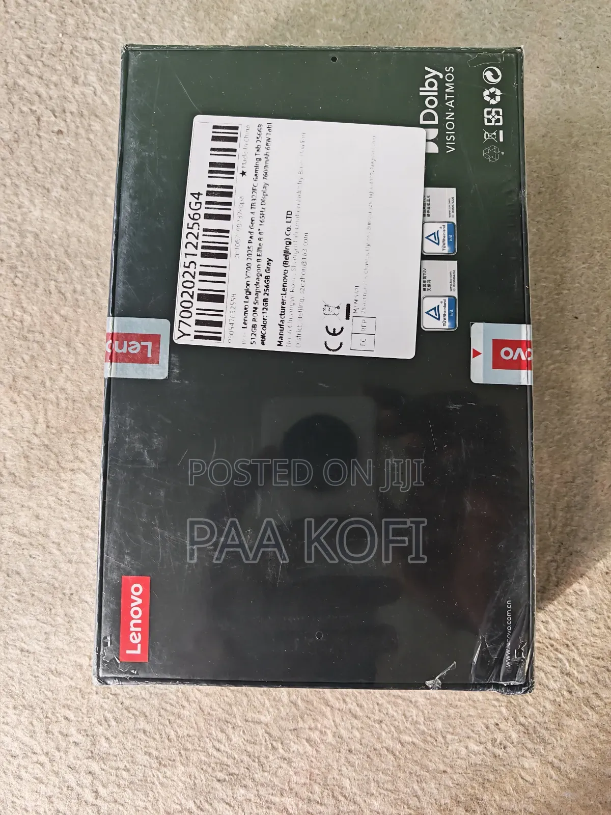 New Lenovo Legion Y700 256 GB Black