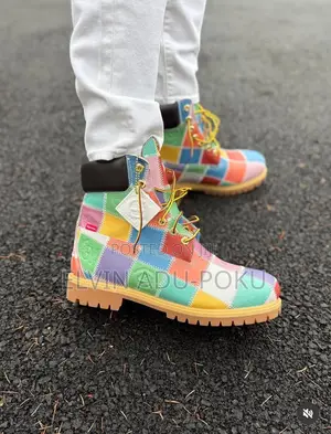 New Supreme Timberland Collaboration Patchwork Boots