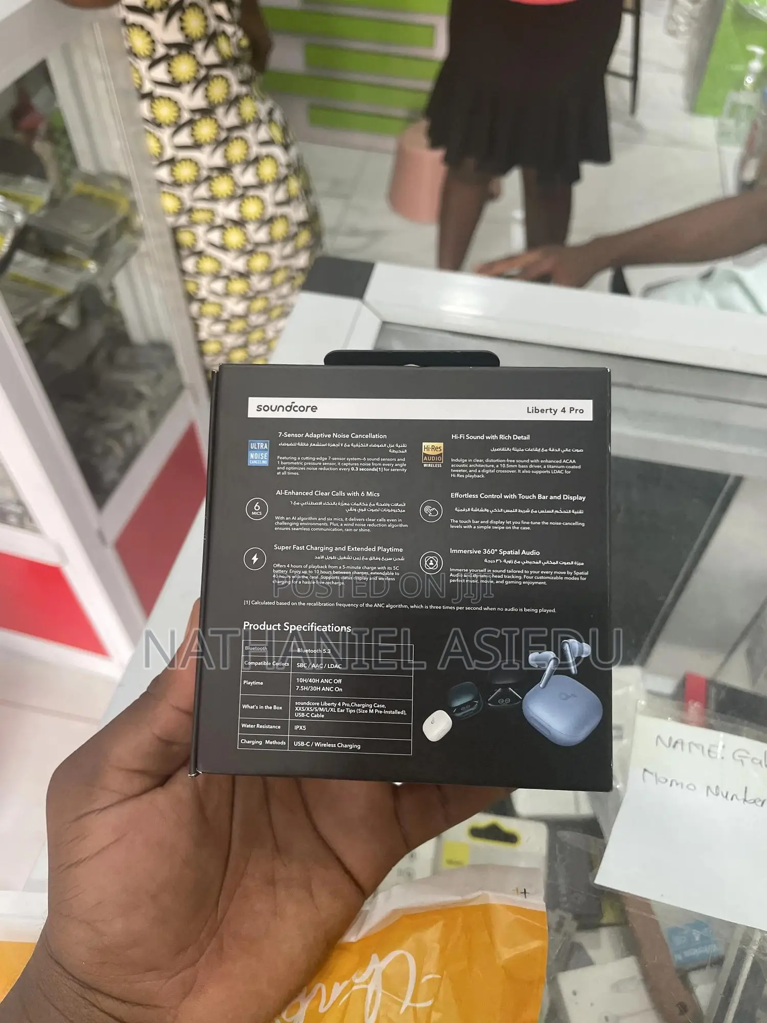 Anker Liberty 4 Pro True Wireless Noise-Cancelling Earbuds.