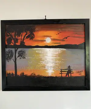 Hand-Painted Sunset Art by Ohiah-Available for Sale.
