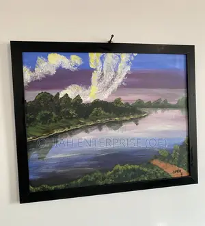 Hand-Painted River-Side Art for Sale