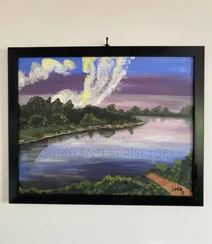 Hand-Painted River-Side Art for Sale
