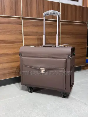 Tectake Black Leather Traveling Bag