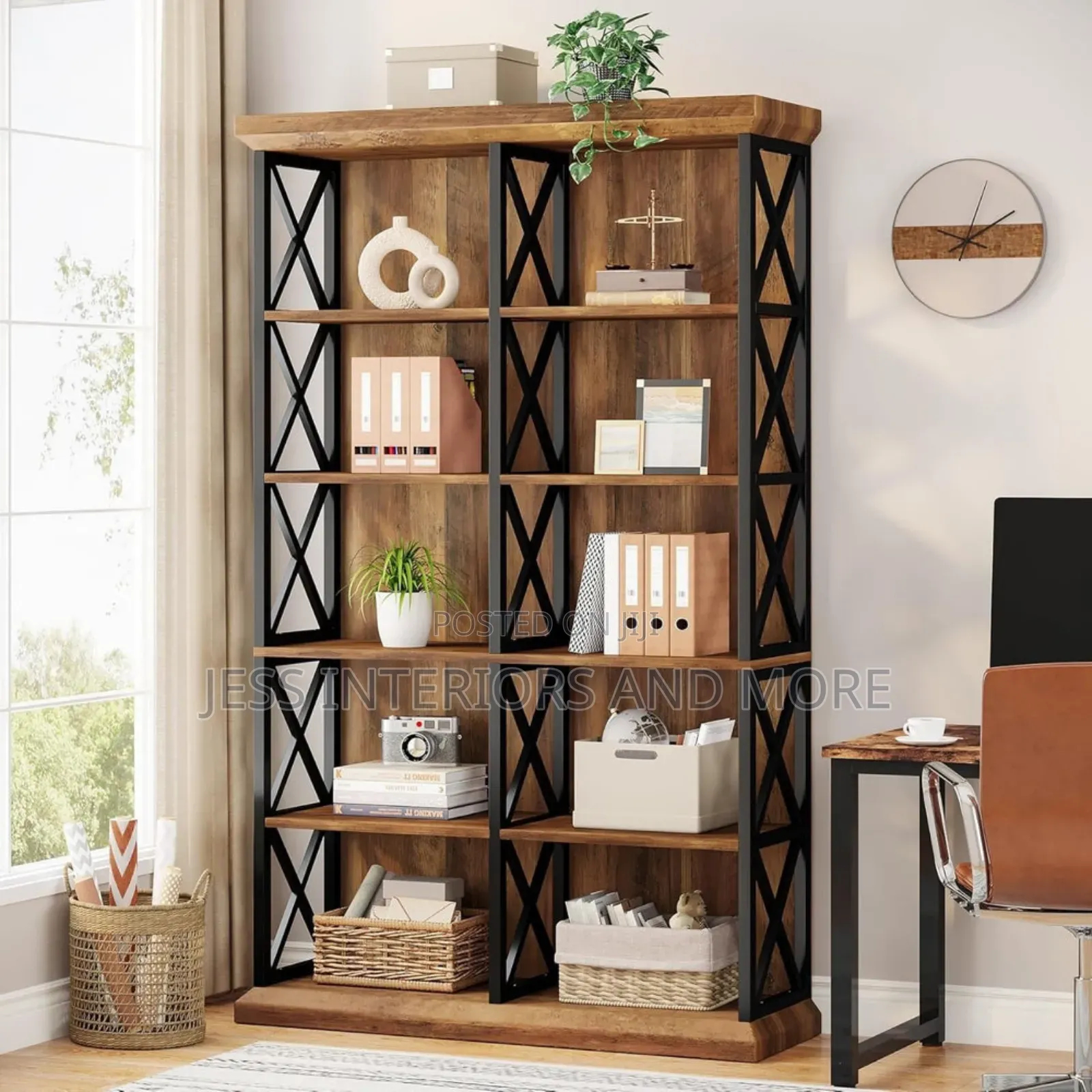6-Tier Bookshelf Display for Home and Office