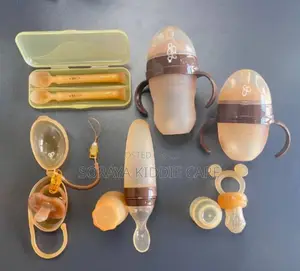 Baby Silicone Feeding Bottle Set With Pacifiers