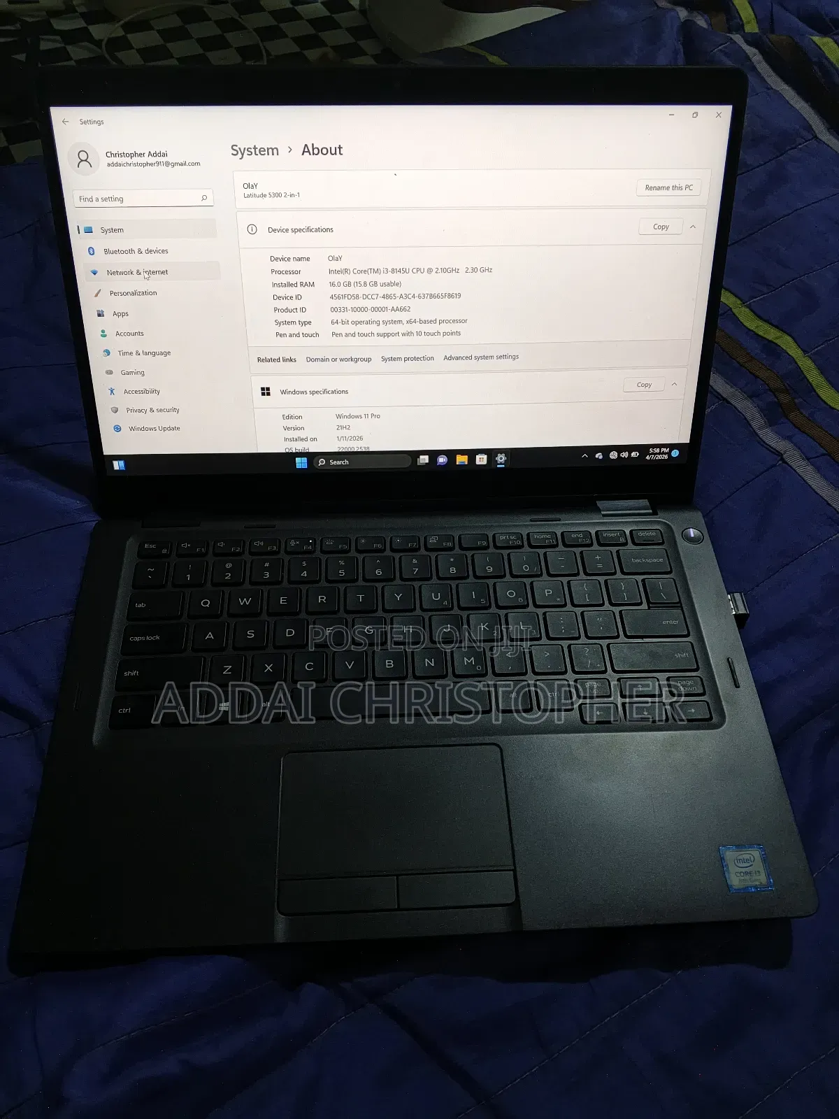 Laptop Dell Latitude 7480 16GB Intel Core i3 SSD 256GB