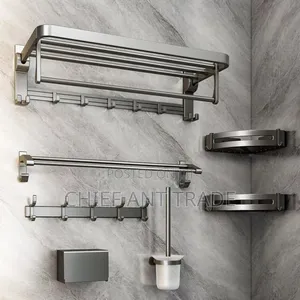 PVC Bath Room Accessories Grey