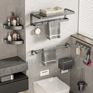 PVC Bath Room Accessories Grey