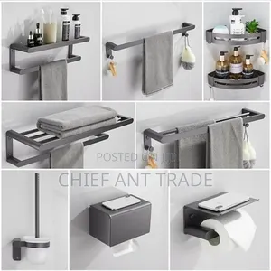 PVC Bath Room Accessories Grey