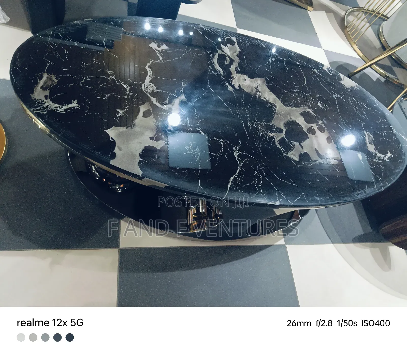 Mable Glass Top Center Table