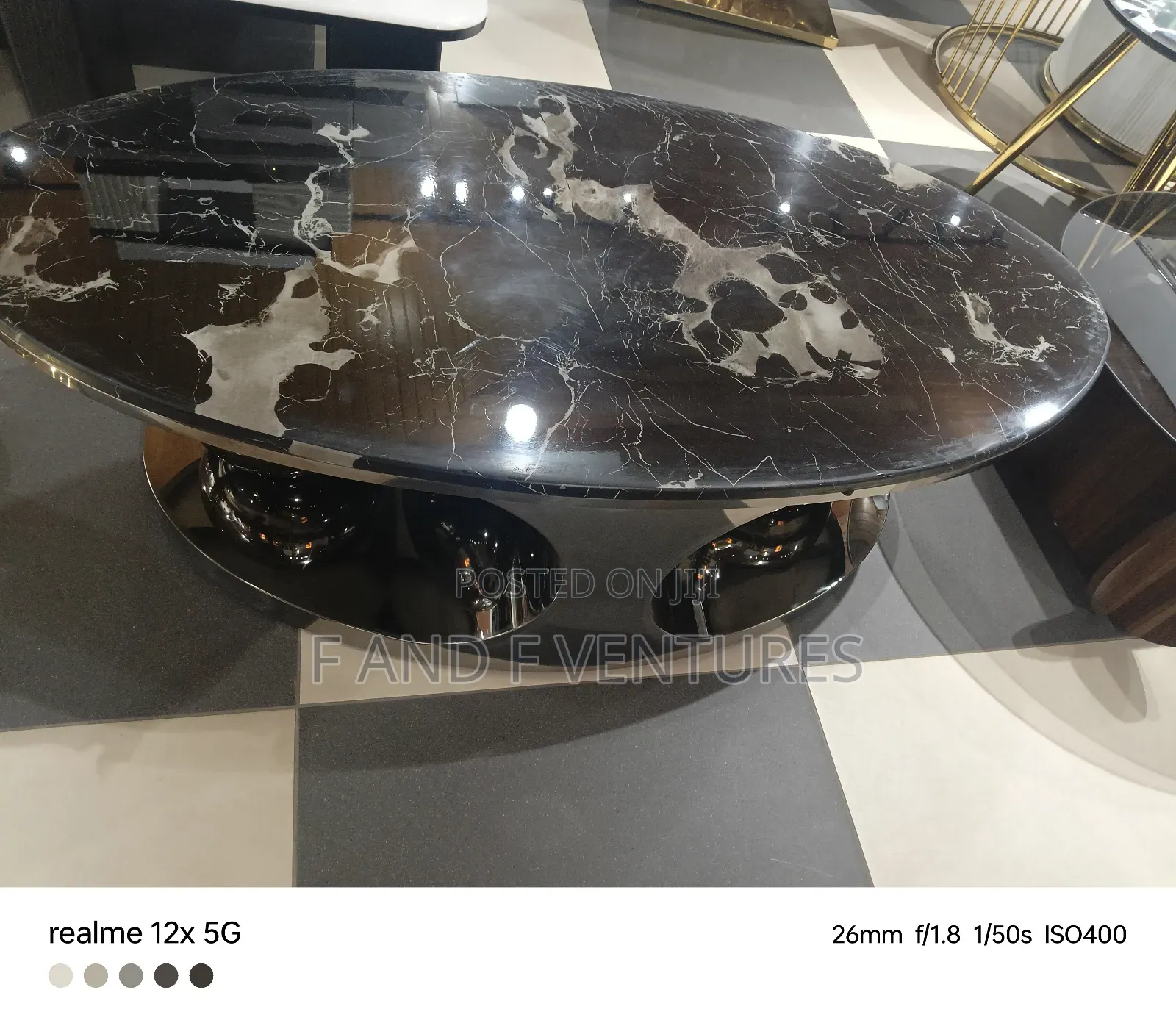 Mable Glass Top Center Table