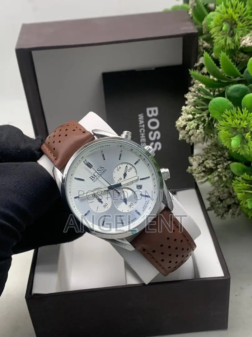 Hugo Boss Leather Watches (Payment on Delivery in Accra)